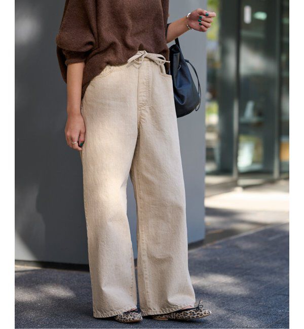 FRAMeWORK「ブリーチデニムイージーパンツ」|デニム|