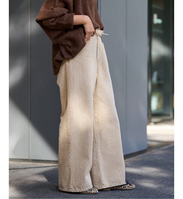 FRAMeWORK「ブリーチデニムイージーパンツ」|デニム|