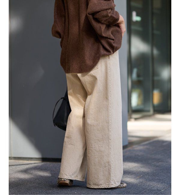 FRAMeWORK「ブリーチデニムイージーパンツ」|デニム|