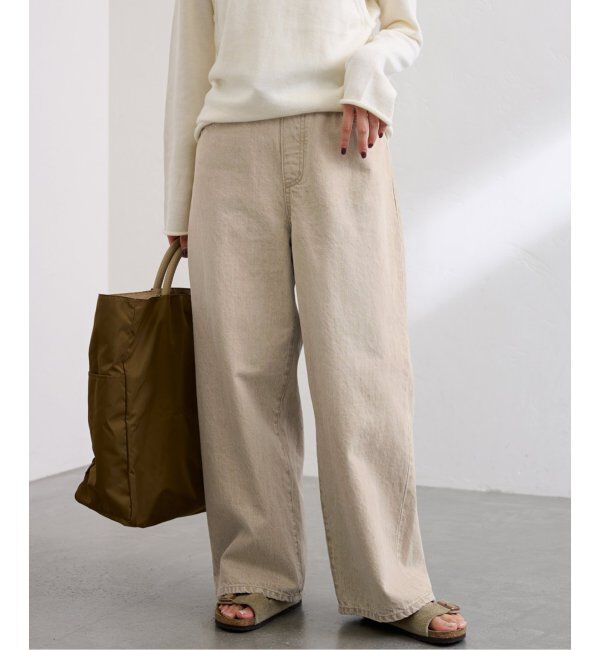 FRAMeWORK「ブリーチデニムイージーパンツ」|デニム|