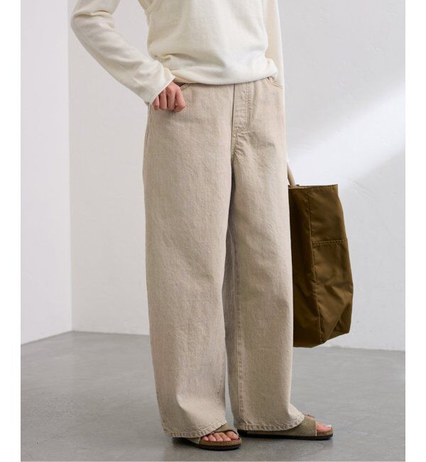 FRAMeWORK「ブリーチデニムイージーパンツ」|デニム|