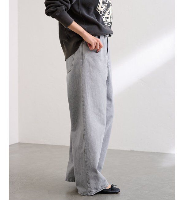 FRAMeWORK「ブリーチデニムイージーパンツ」|デニム|