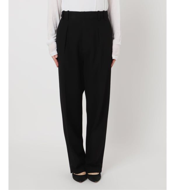 Spick and Span「《手洗い可 / 追加》起毛タックテーパードパンツ」|スラックス|