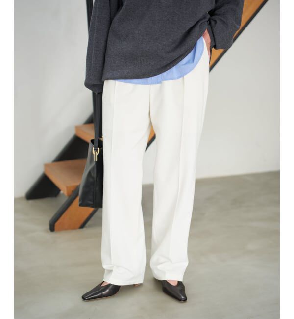 Spick and Span「《手洗い可 / 追加》起毛タックテーパードパンツ」|スラックス|