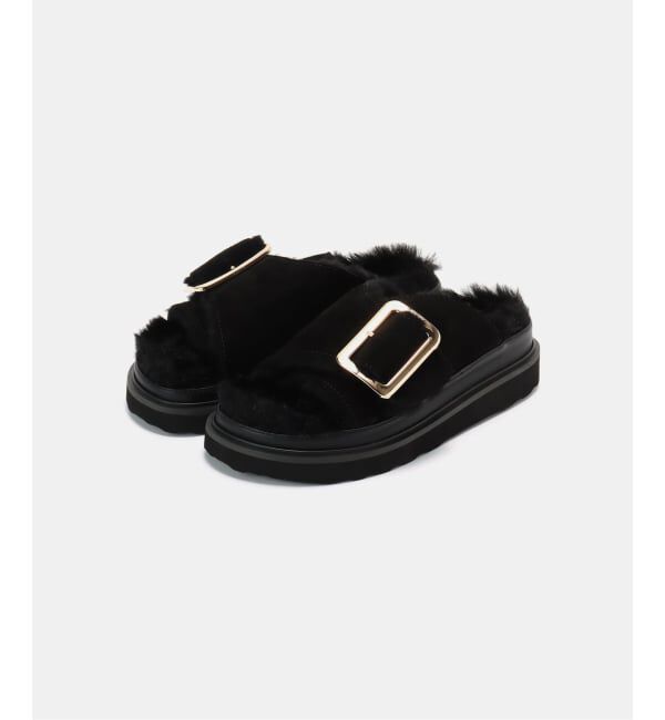 GRISE「MOHI/モヒ MUTON SANDALS」|サンダル|ブラック