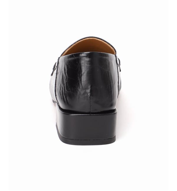 GRISE「《予約》GRISEレザースクエアギャザーローファー」|ローファー|