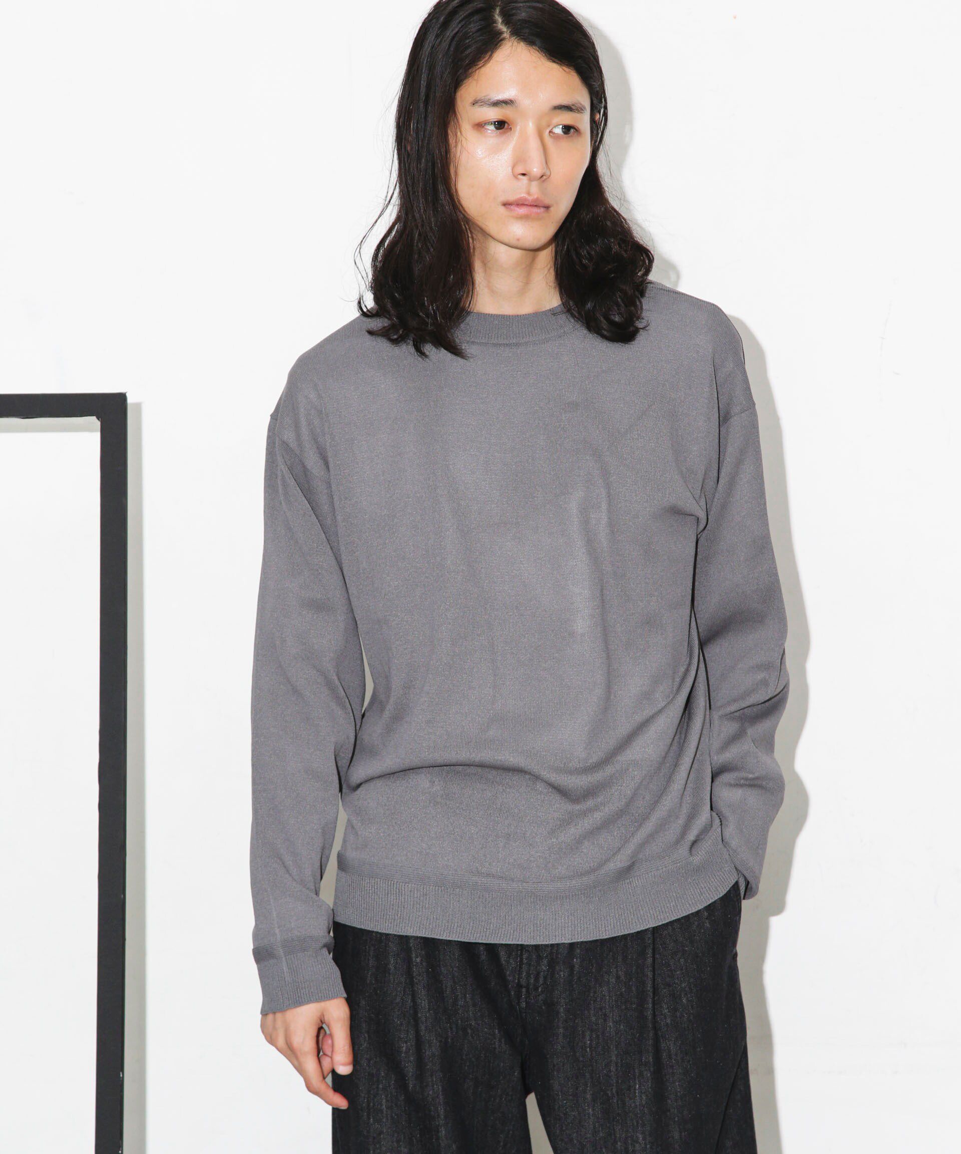 nano･universe「｢WAGAMI｣クルーネックニットTシャツ 長袖」|ニット・セーター|