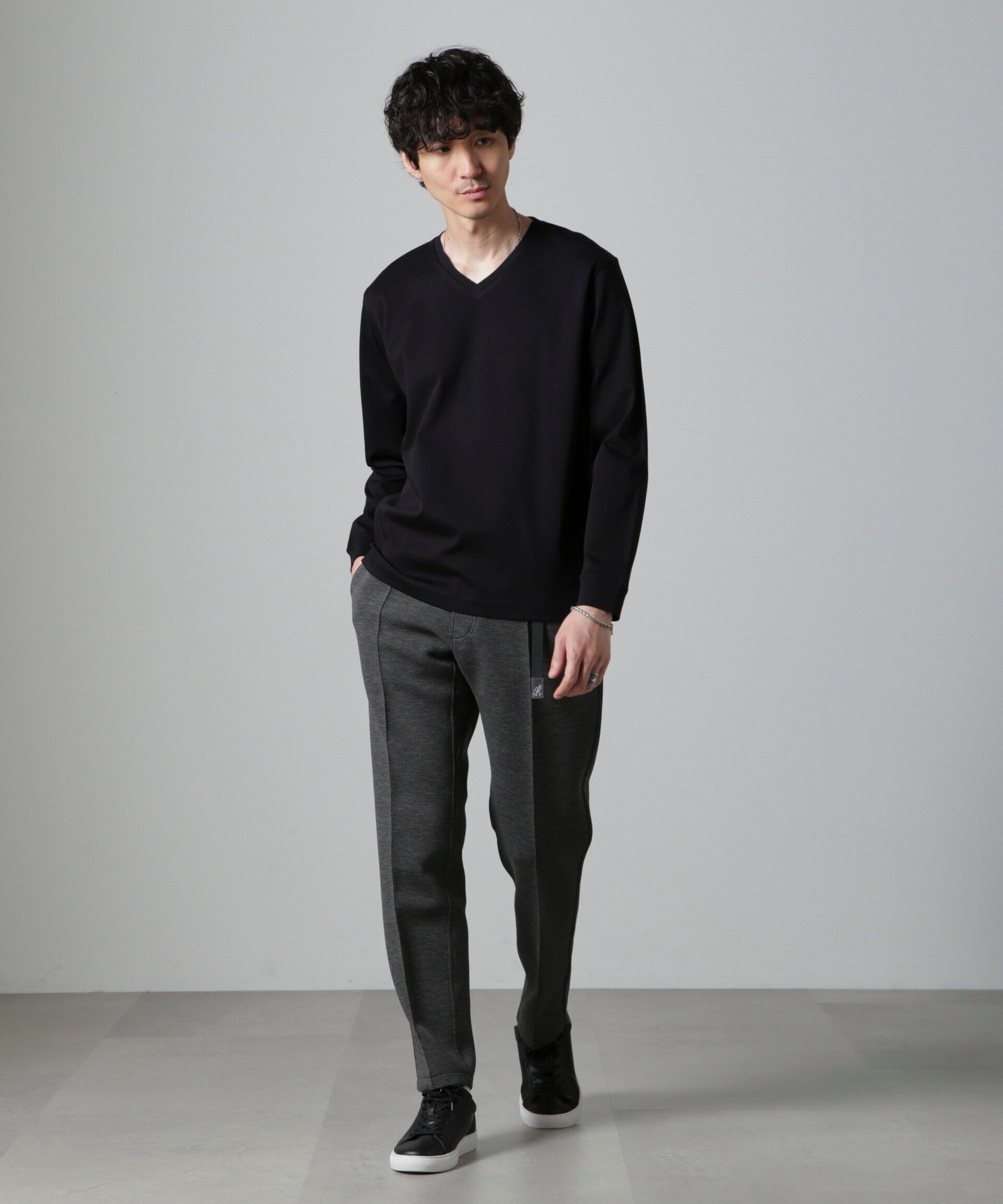 nano･universe「アンチスメルＶネックTシャツ 長袖」|Tシャツ・カットソー|