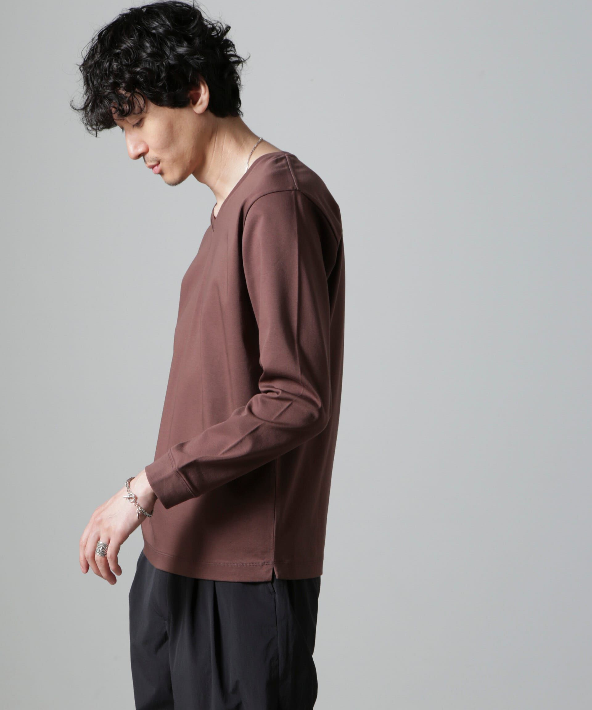 nano･universe「アンチスメルＶネックTシャツ 長袖」|Tシャツ・カットソー|