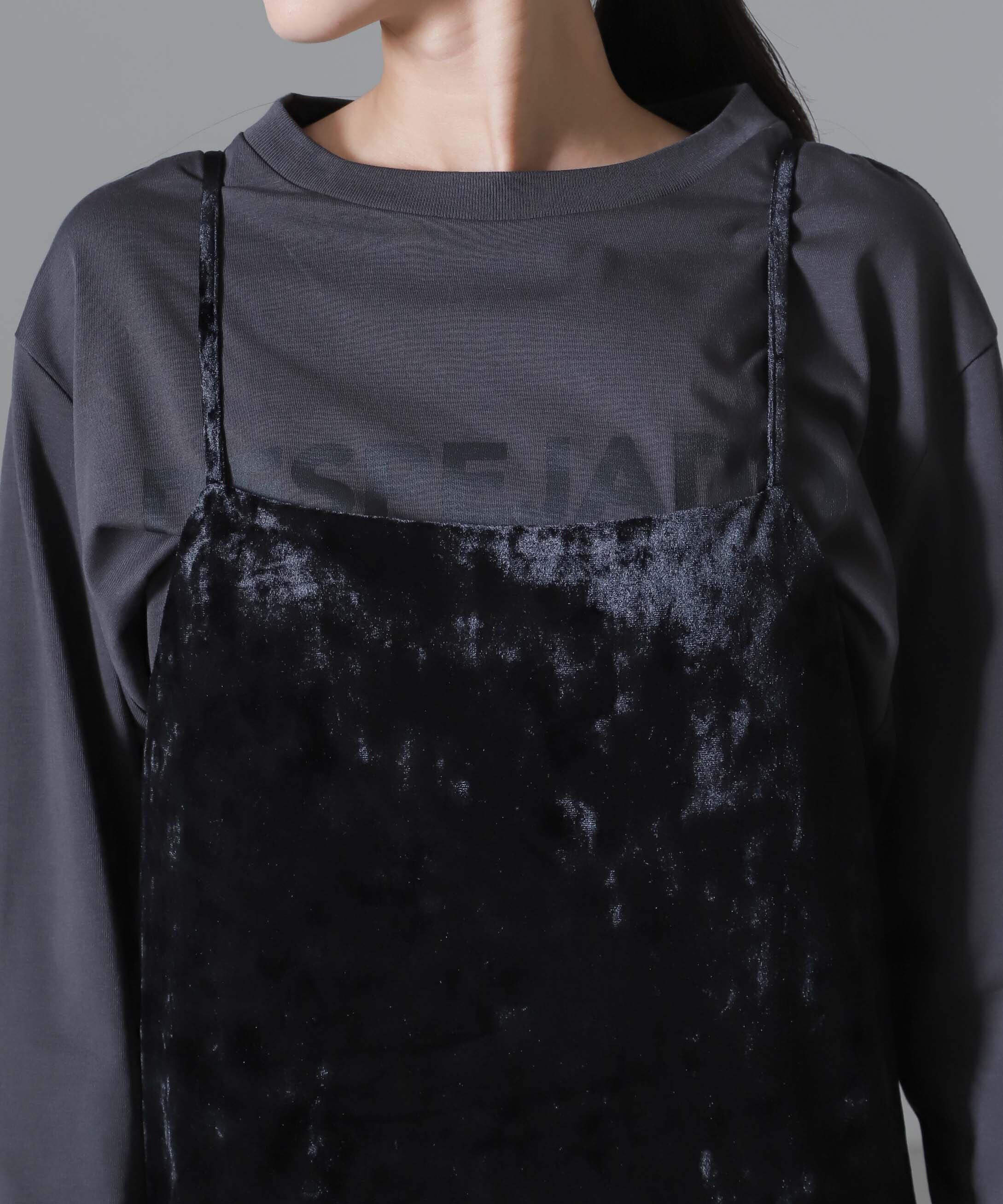 nano･universe「ベロアキャミソールワンピース（セットアップ可）」|ワンピース|