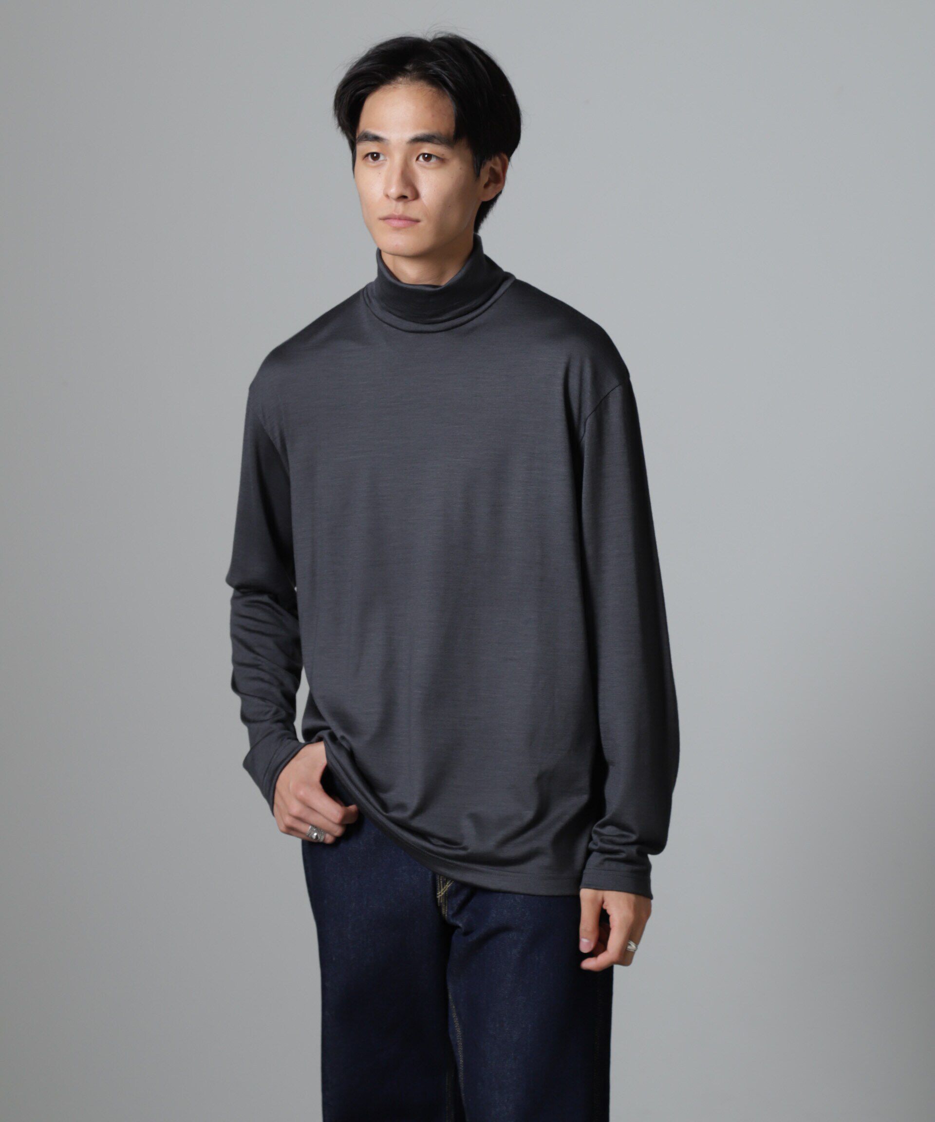 nano･universe「「100%ウォッシャブルウール」タートルネック」|Tシャツ・カットソー|