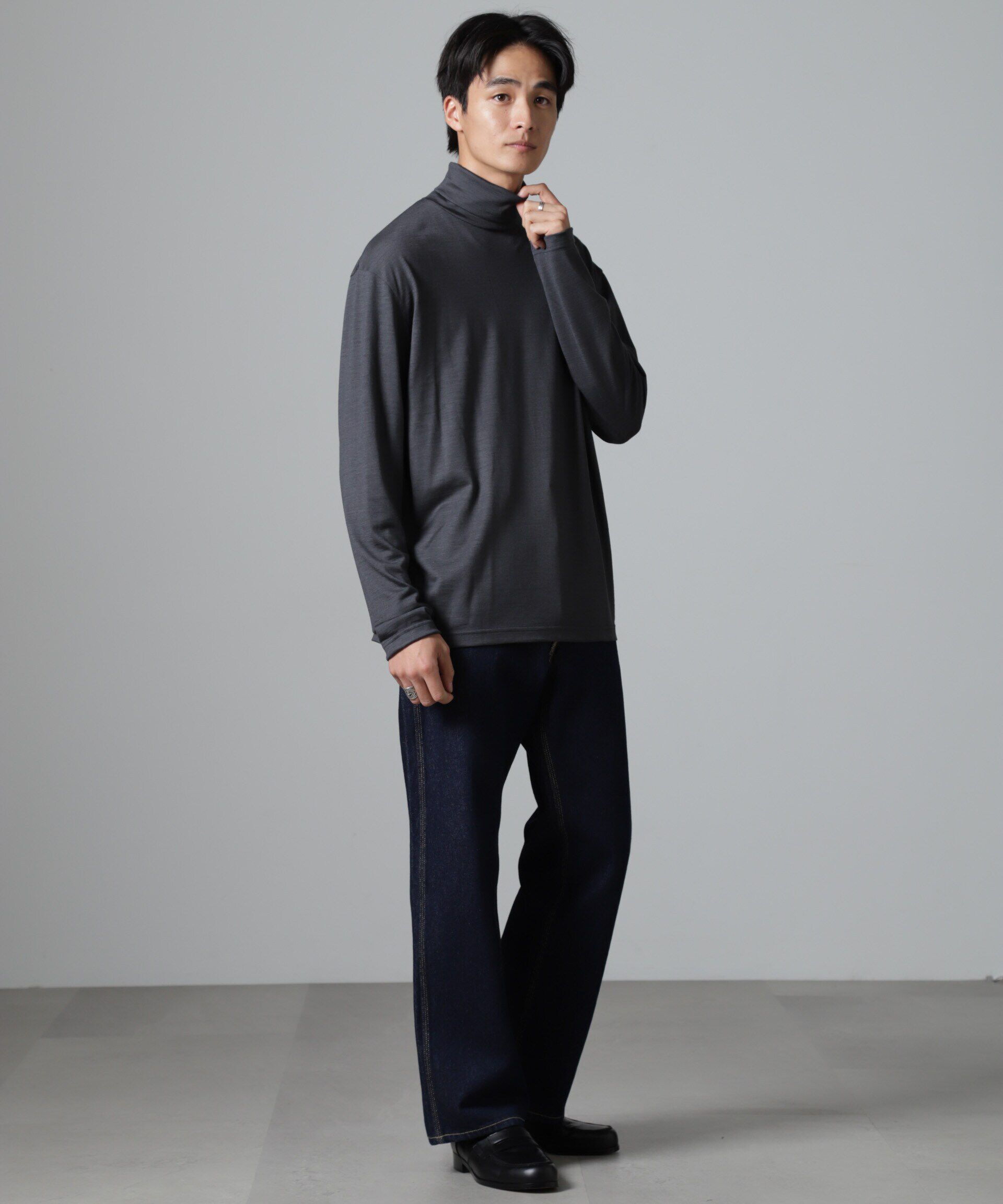 nano･universe「「100%ウォッシャブルウール」タートルネック」|Tシャツ・カットソー|