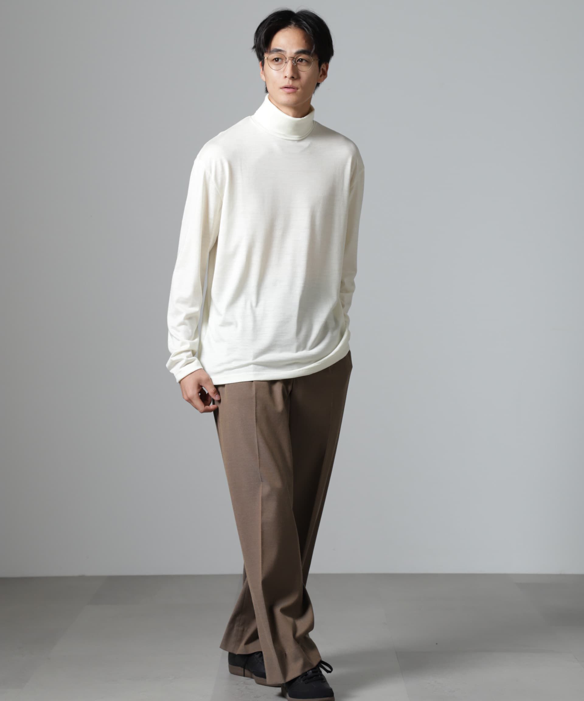 nano･universe「「100%ウォッシャブルウール」タートルネック」|Tシャツ・カットソー|