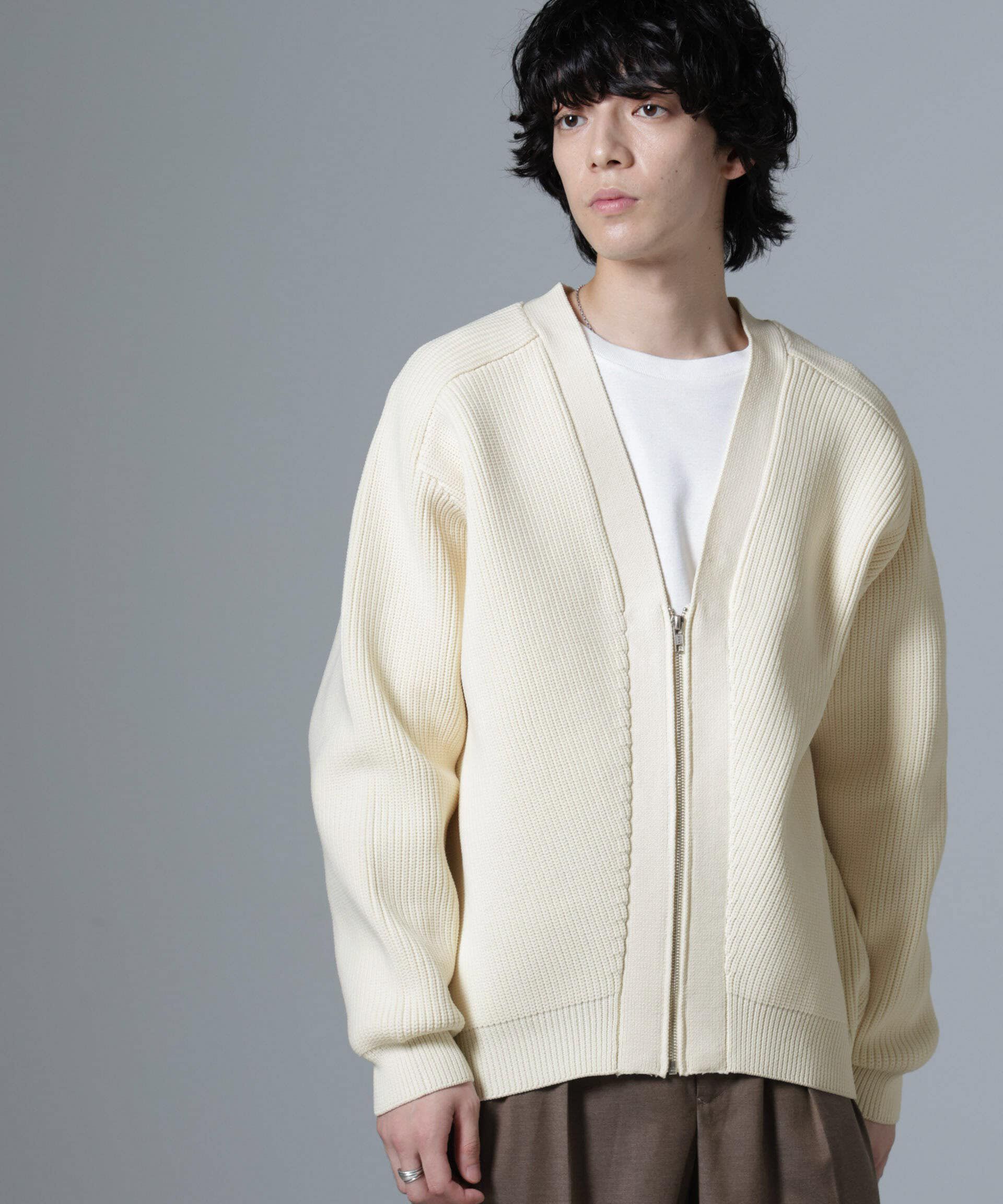 nano･universe「スポンディッシュZIPカーディガン」|ニット・セーター|