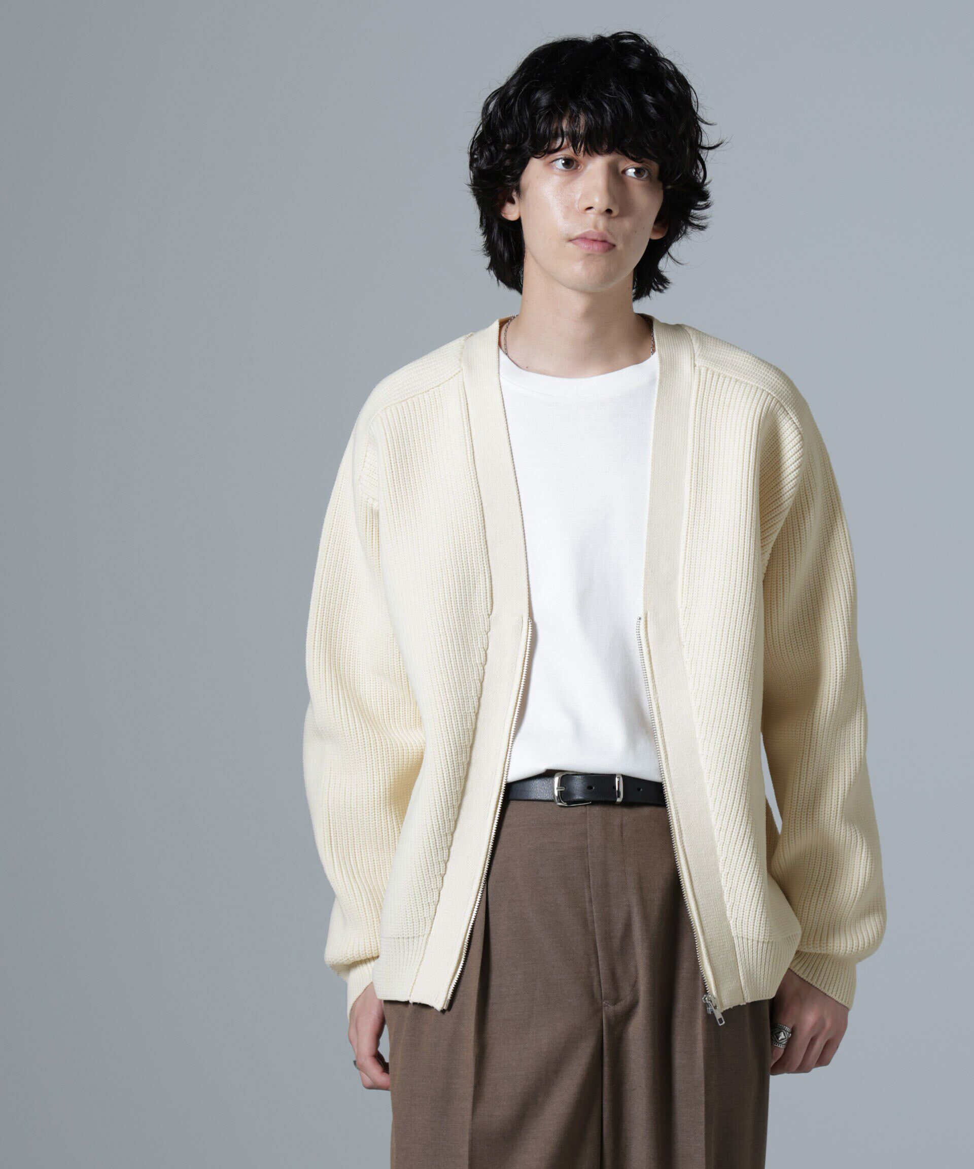 nano･universe「スポンディッシュZIPカーディガン」|ニット・セーター|