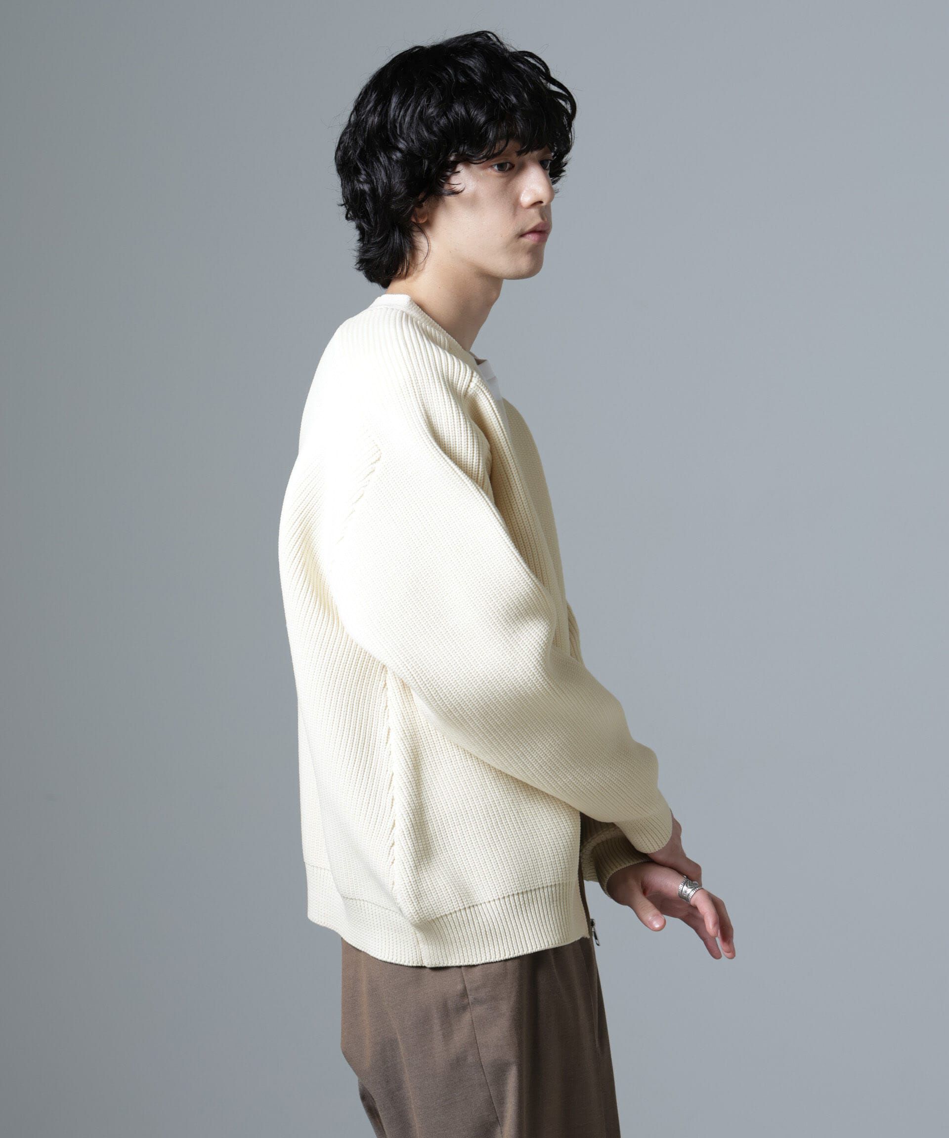 nano･universe「スポンディッシュZIPカーディガン」|ニット・セーター|