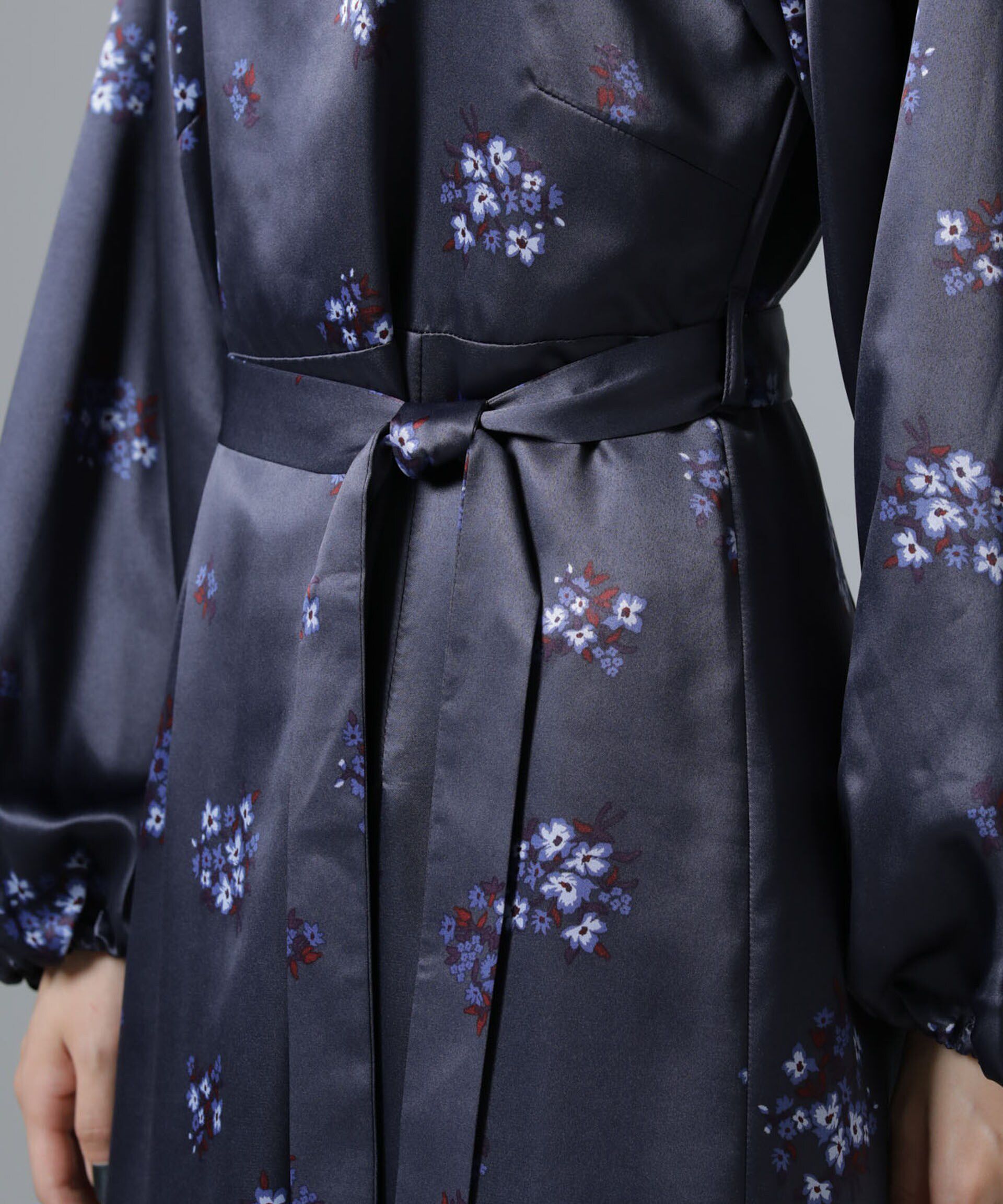 nano･universe「オフショル2WAYフラワープリントワンピース」|ワンピース|