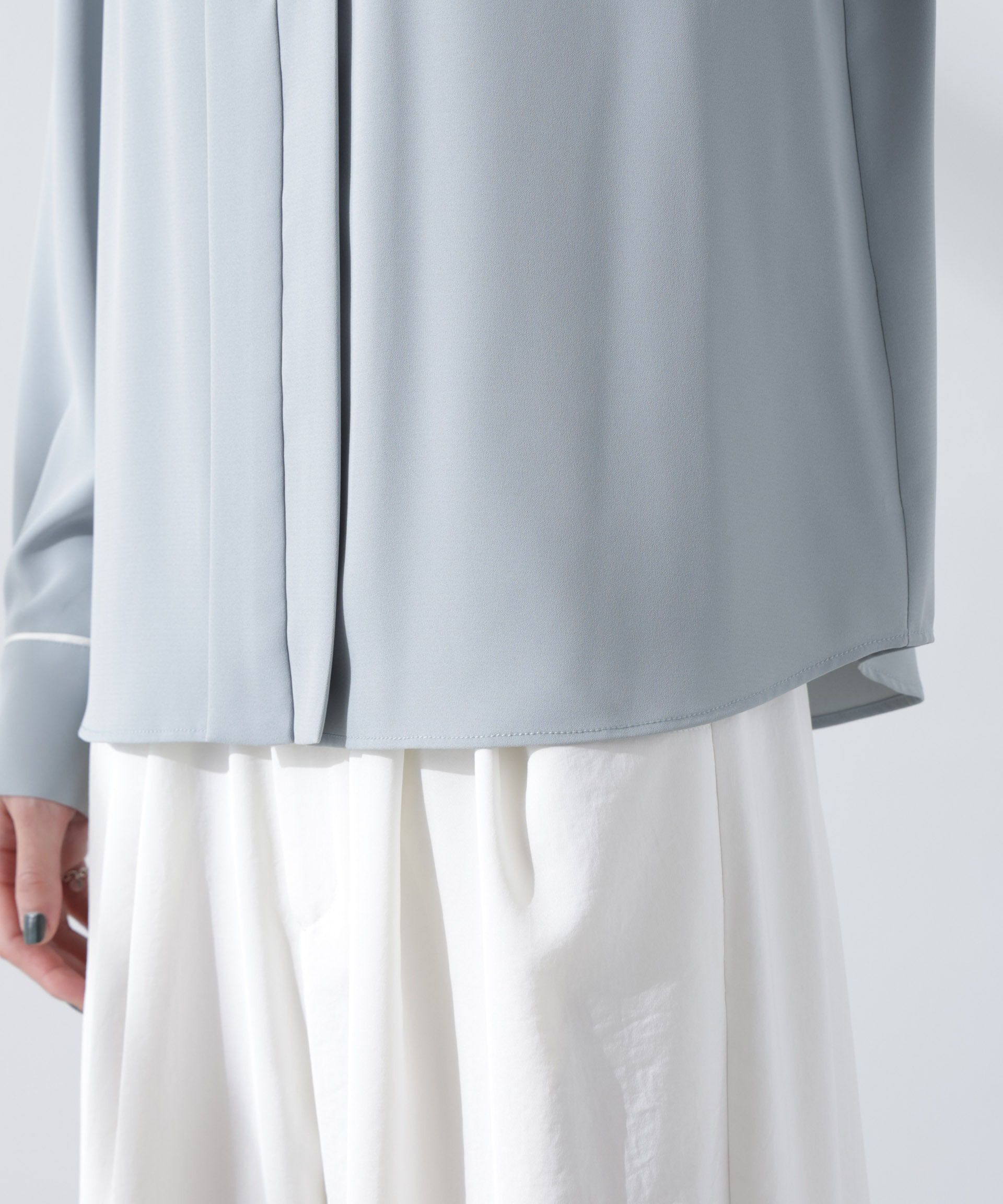 nano･universe「スタンドバイカラータックブラウス」|シャツ・ブラウス|