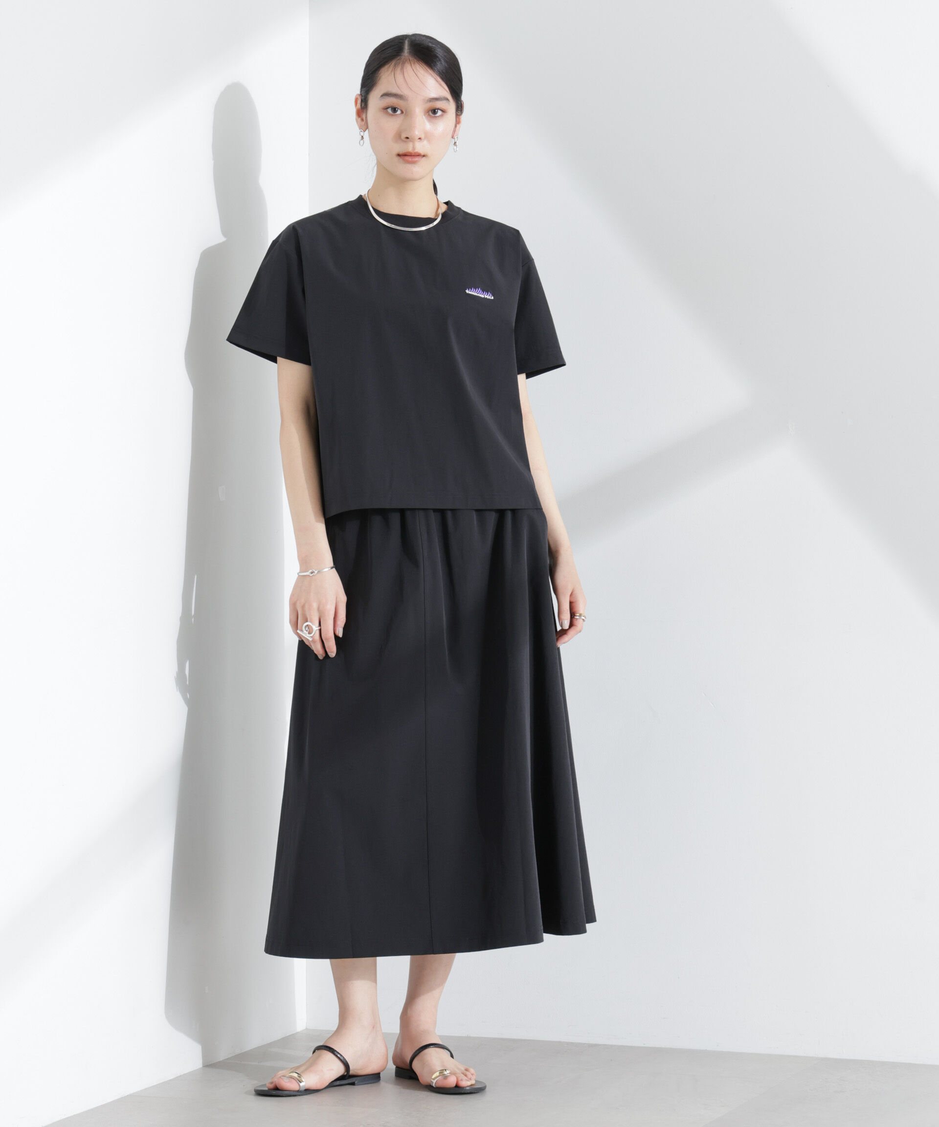 nano･universe「THOUSAND MILE/ショートスリーブTシャツ スカートセット」|スカート|