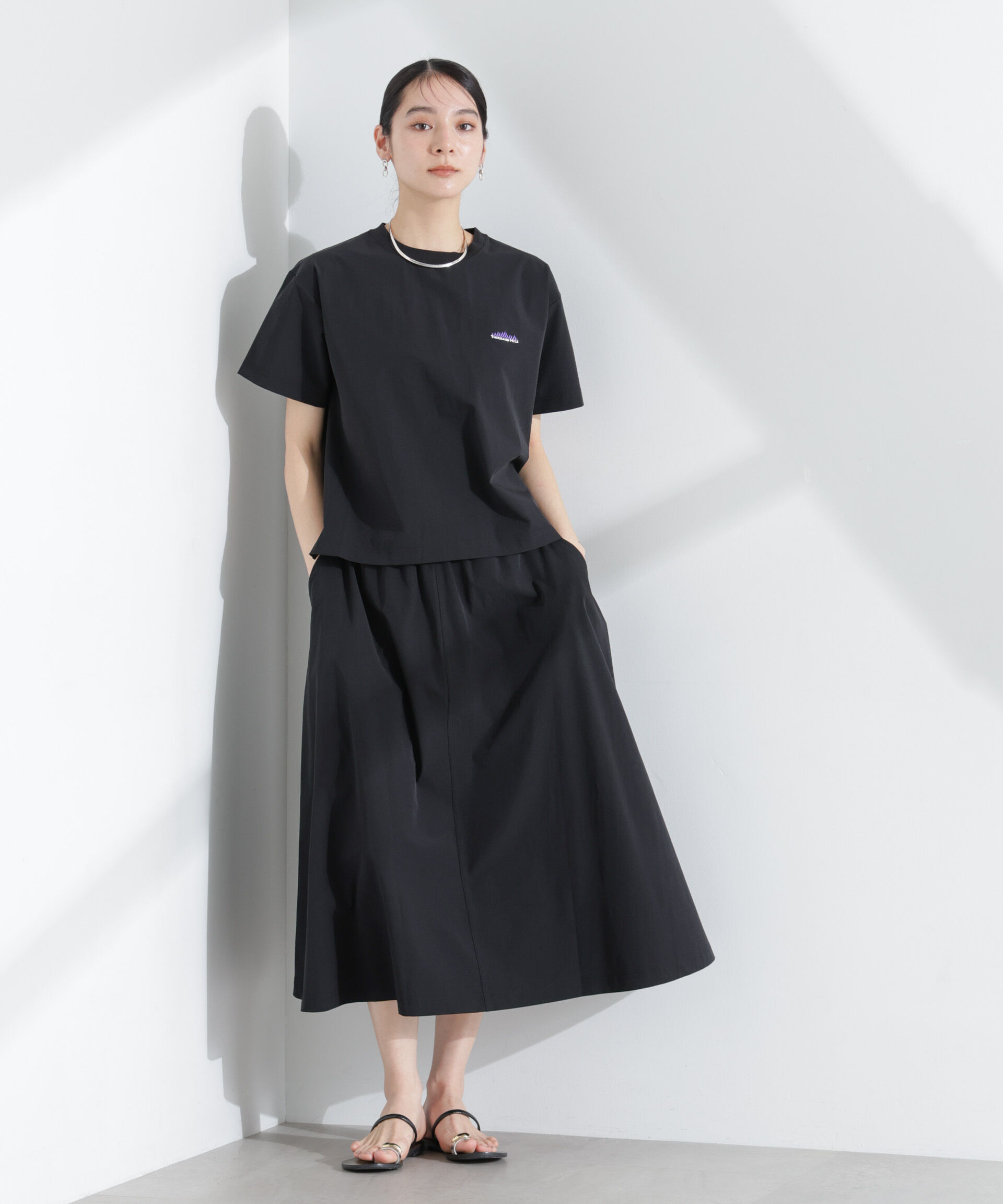 nano･universe「THOUSAND MILE/ショートスリーブTシャツ スカートセット」|スカート|