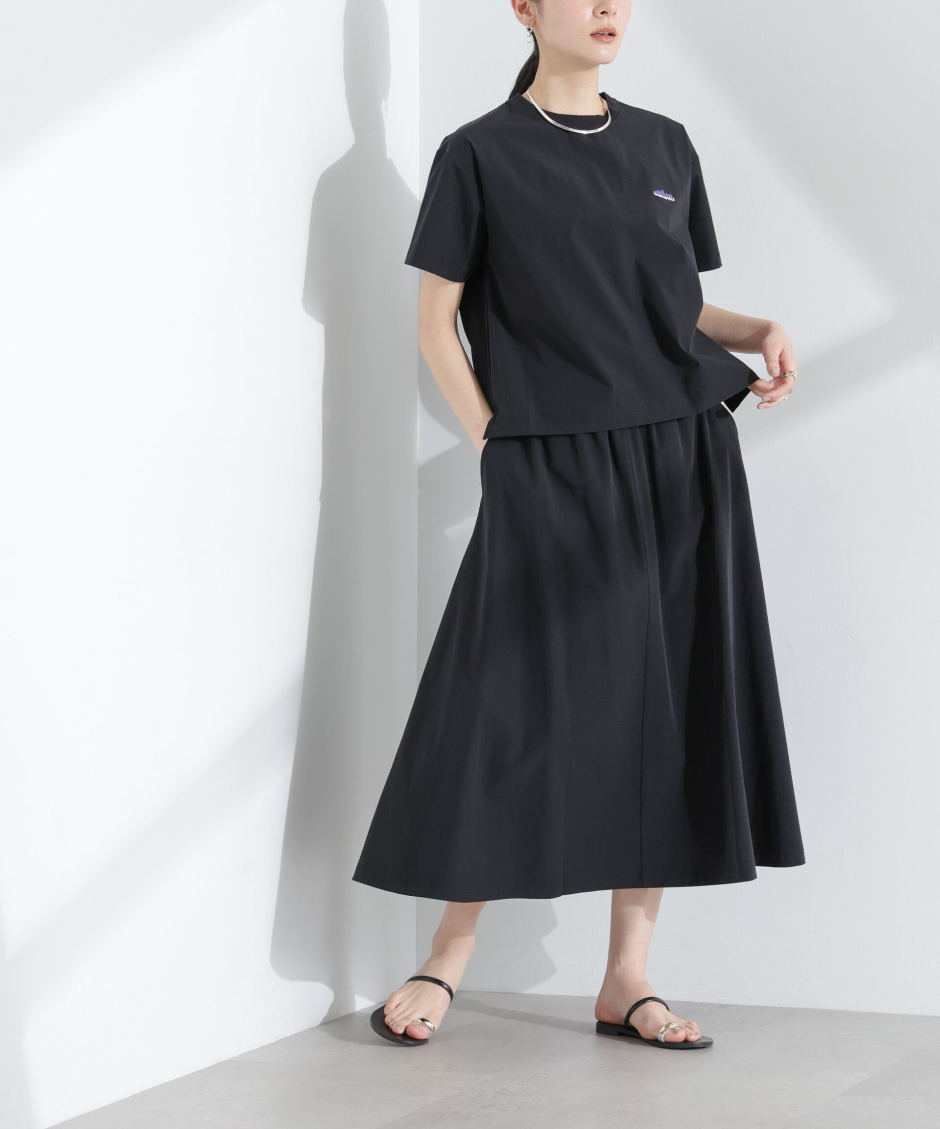 nano･universe「THOUSAND MILE/ショートスリーブTシャツ スカートセット」|スカート|