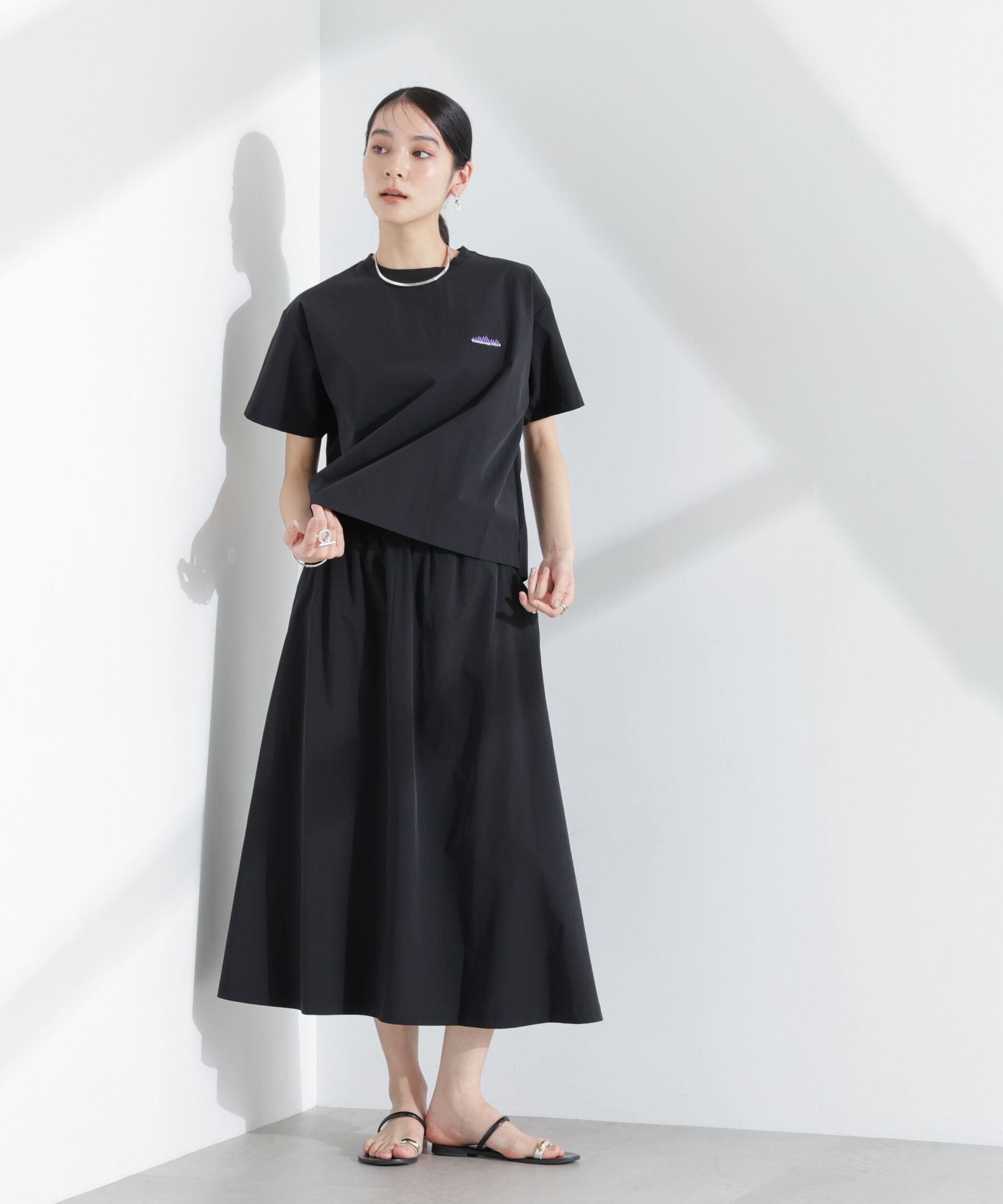 nano･universe「THOUSAND MILE/ショートスリーブTシャツ スカートセット」|スカート|