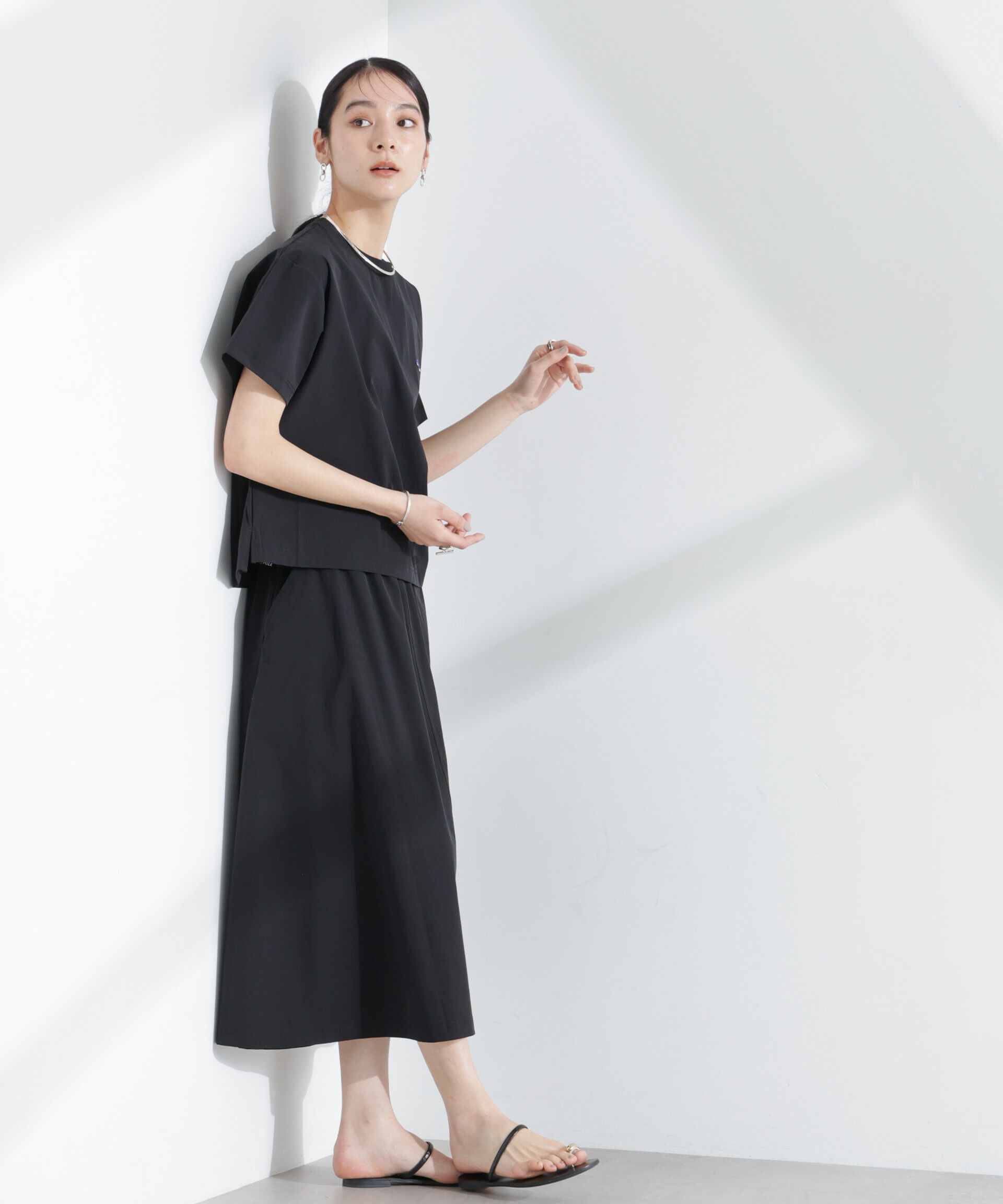 nano･universe「THOUSAND MILE/ショートスリーブTシャツ スカートセット」|スカート|