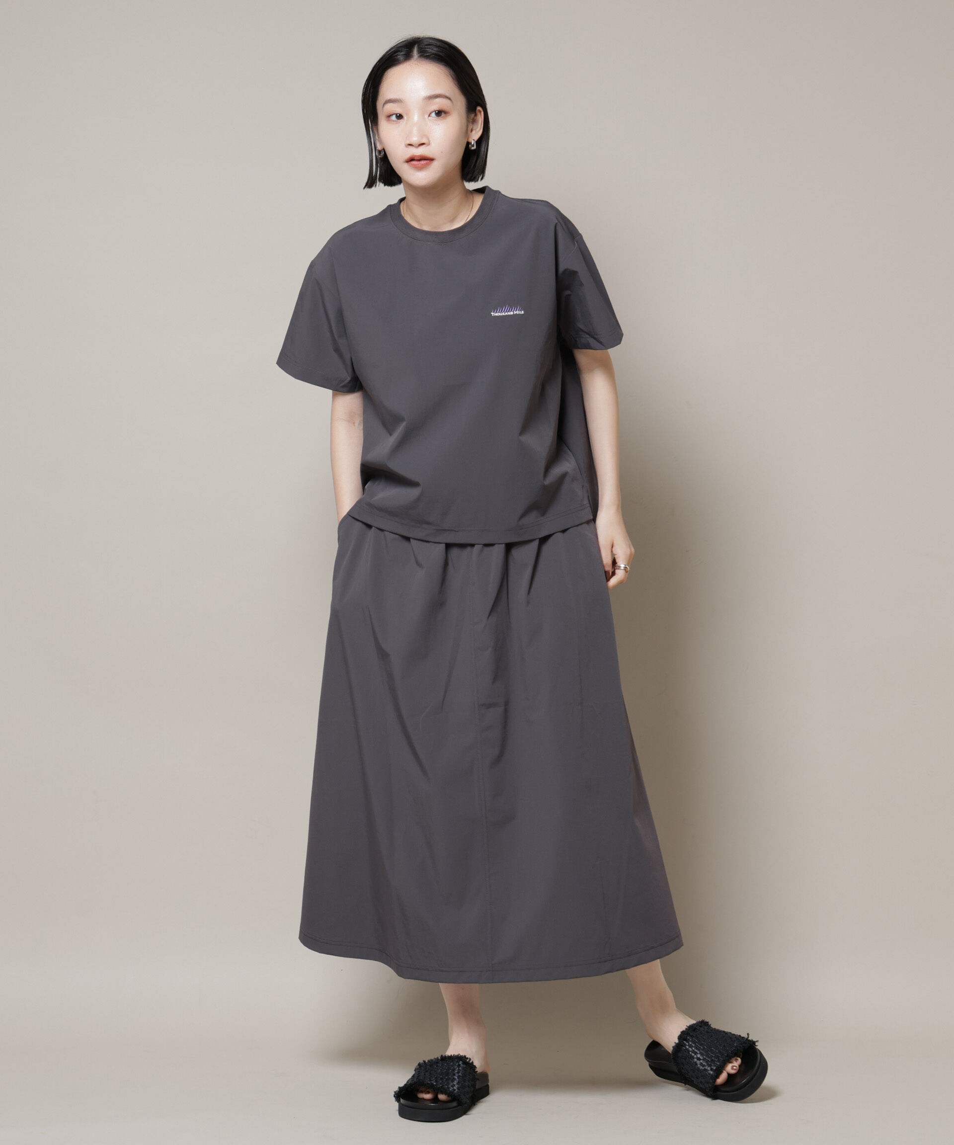 nano･universe「THOUSAND MILE/ショートスリーブTシャツ スカートセット」|スカート|