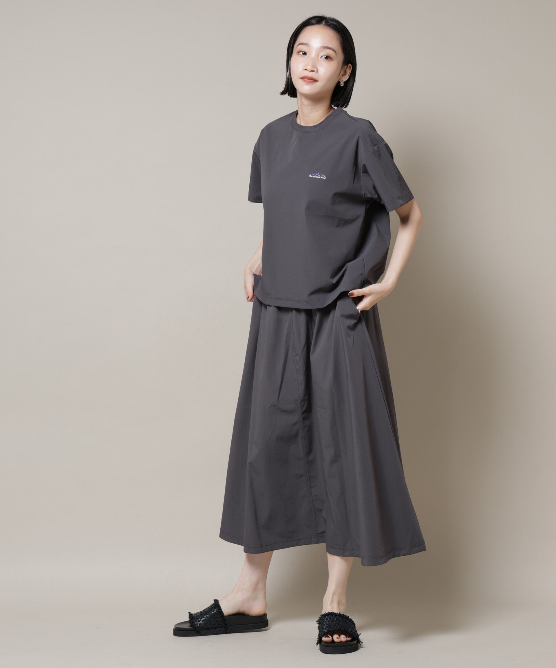 nano･universe「THOUSAND MILE/ショートスリーブTシャツ スカートセット」|スカート|