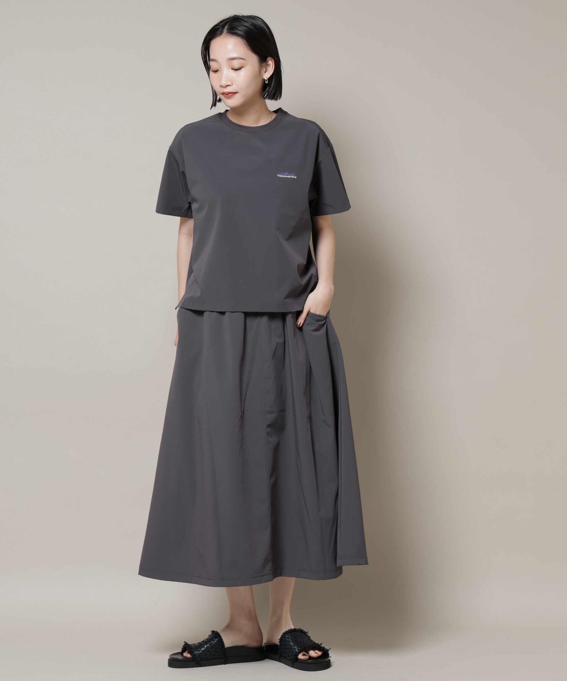 nano･universe「THOUSAND MILE/ショートスリーブTシャツ スカートセット」|スカート|