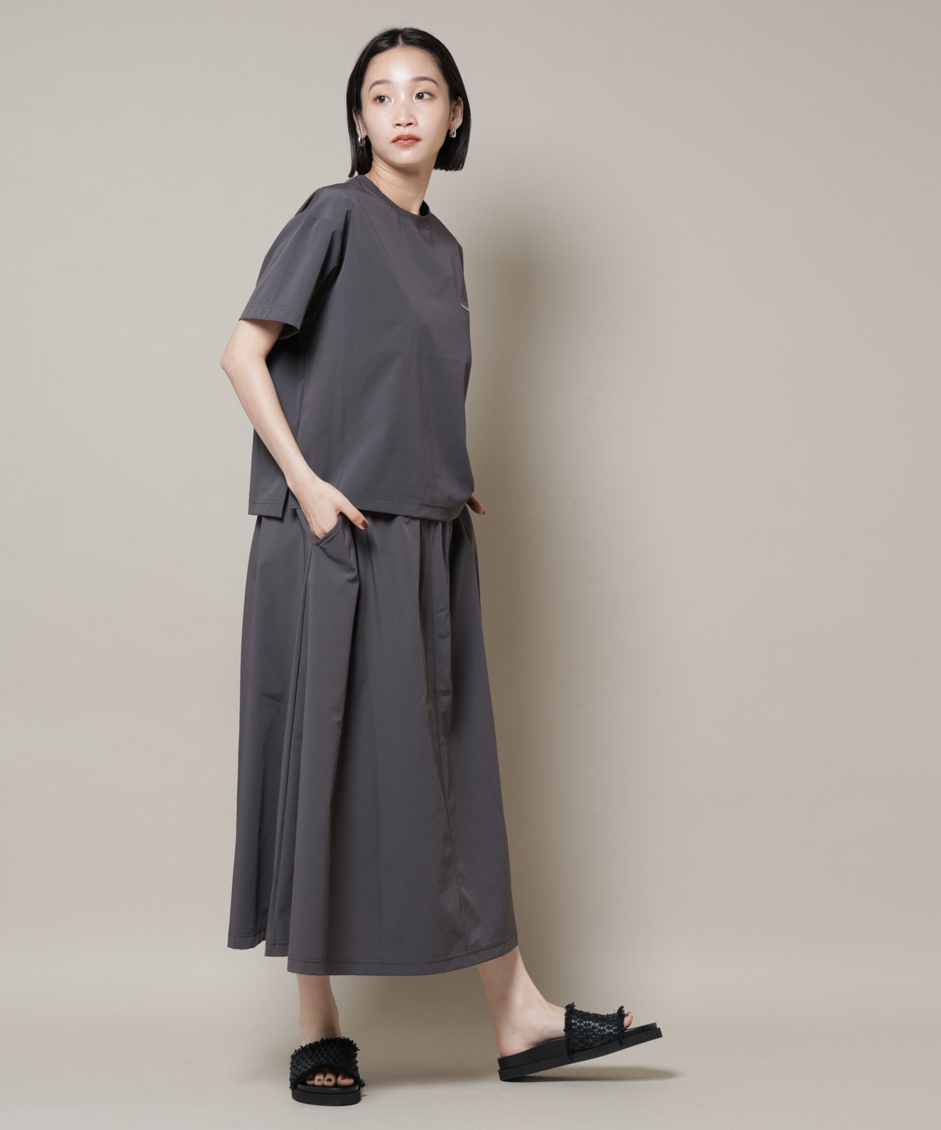 nano･universe「THOUSAND MILE/ショートスリーブTシャツ スカートセット」|スカート|