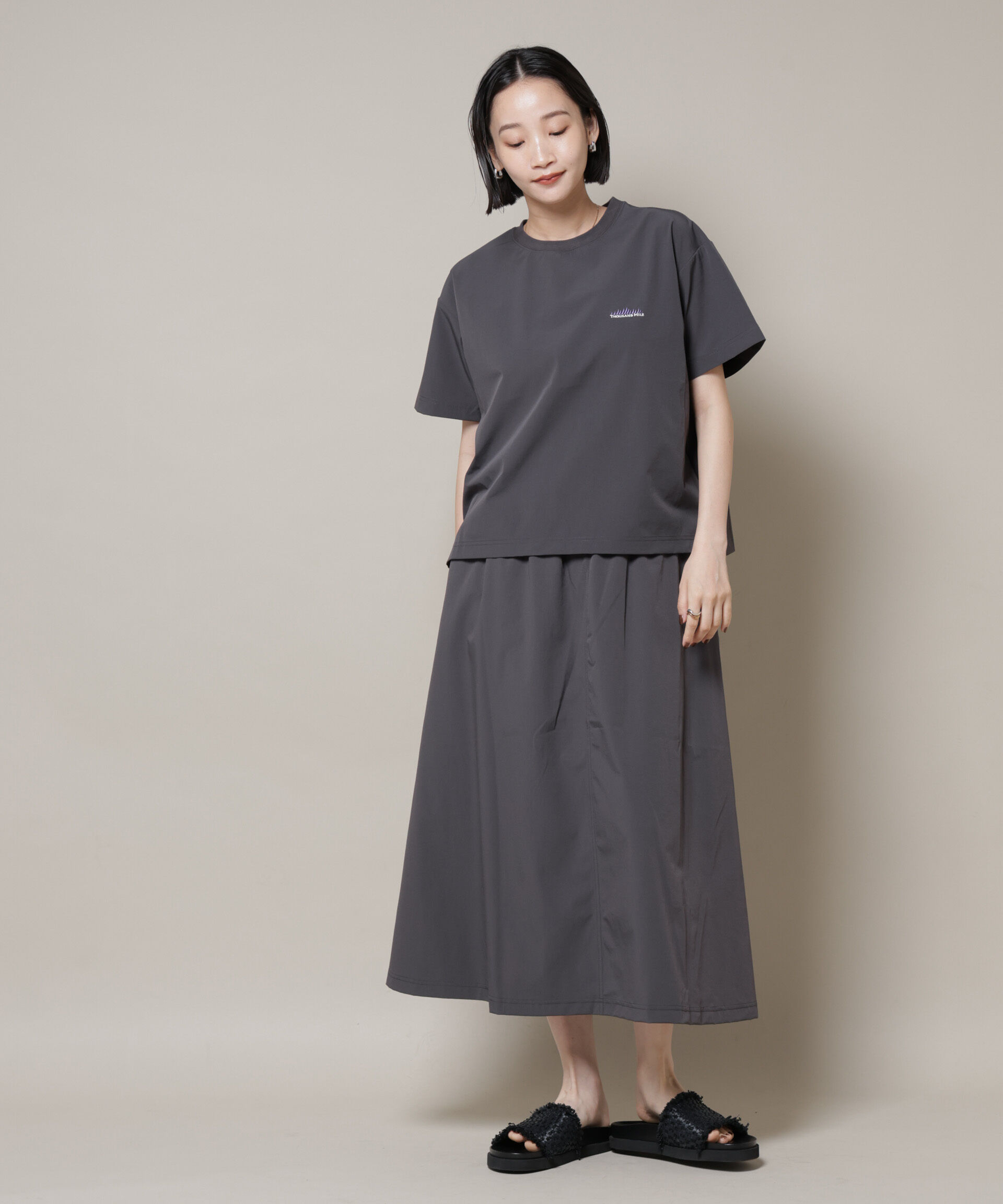 nano･universe「THOUSAND MILE/ショートスリーブTシャツ スカートセット」|スカート|