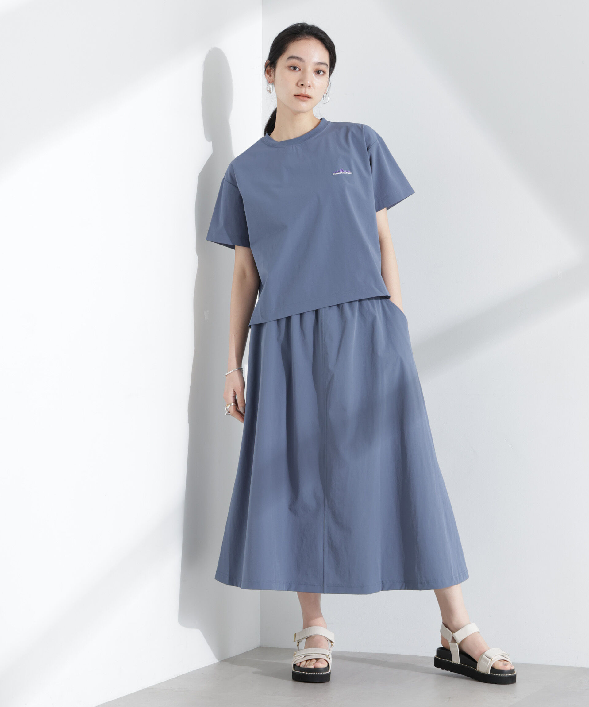 nano･universe「THOUSAND MILE/ショートスリーブTシャツ スカートセット」|スカート|