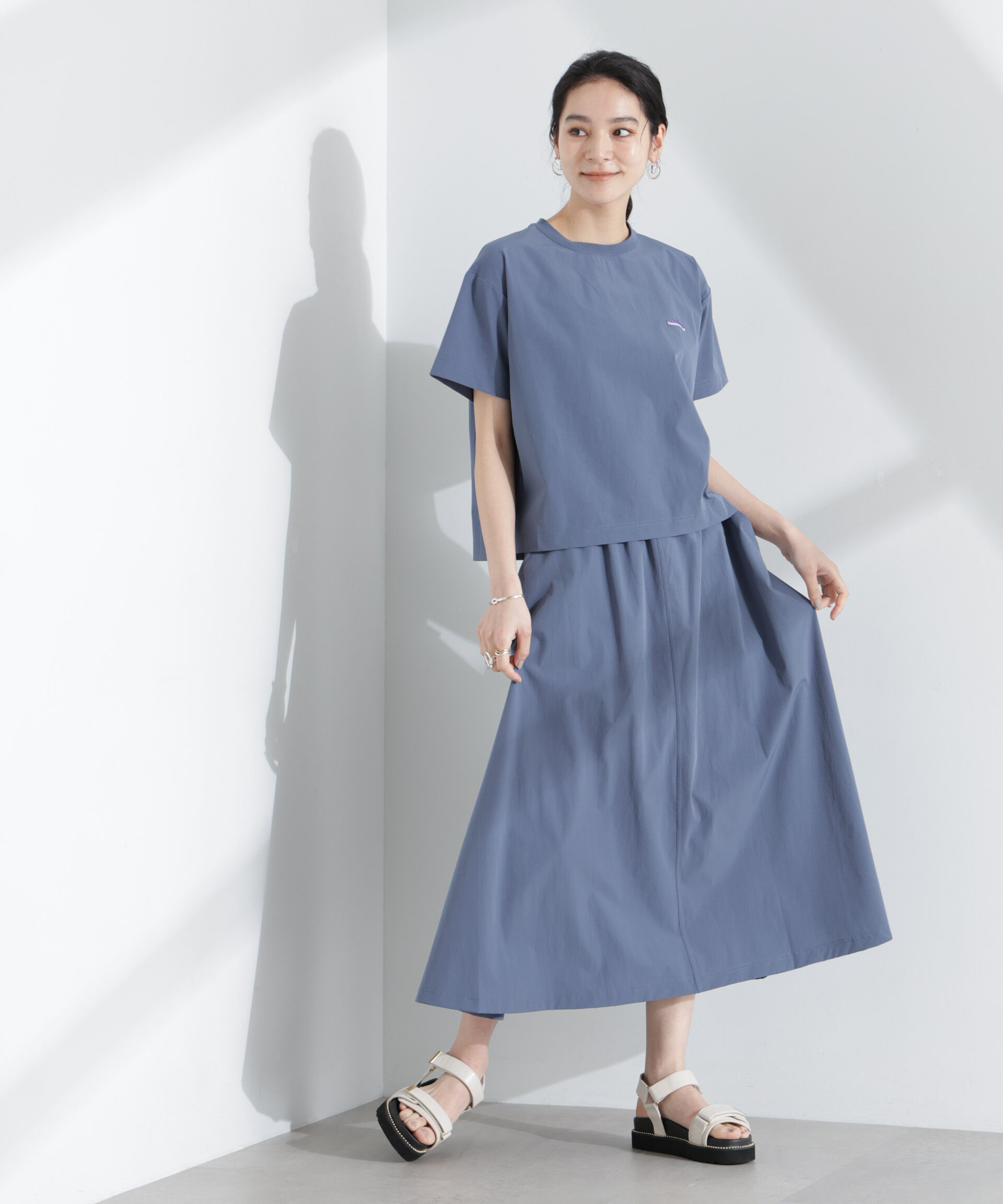 nano･universe「THOUSAND MILE/ショートスリーブTシャツ スカートセット」|スカート|