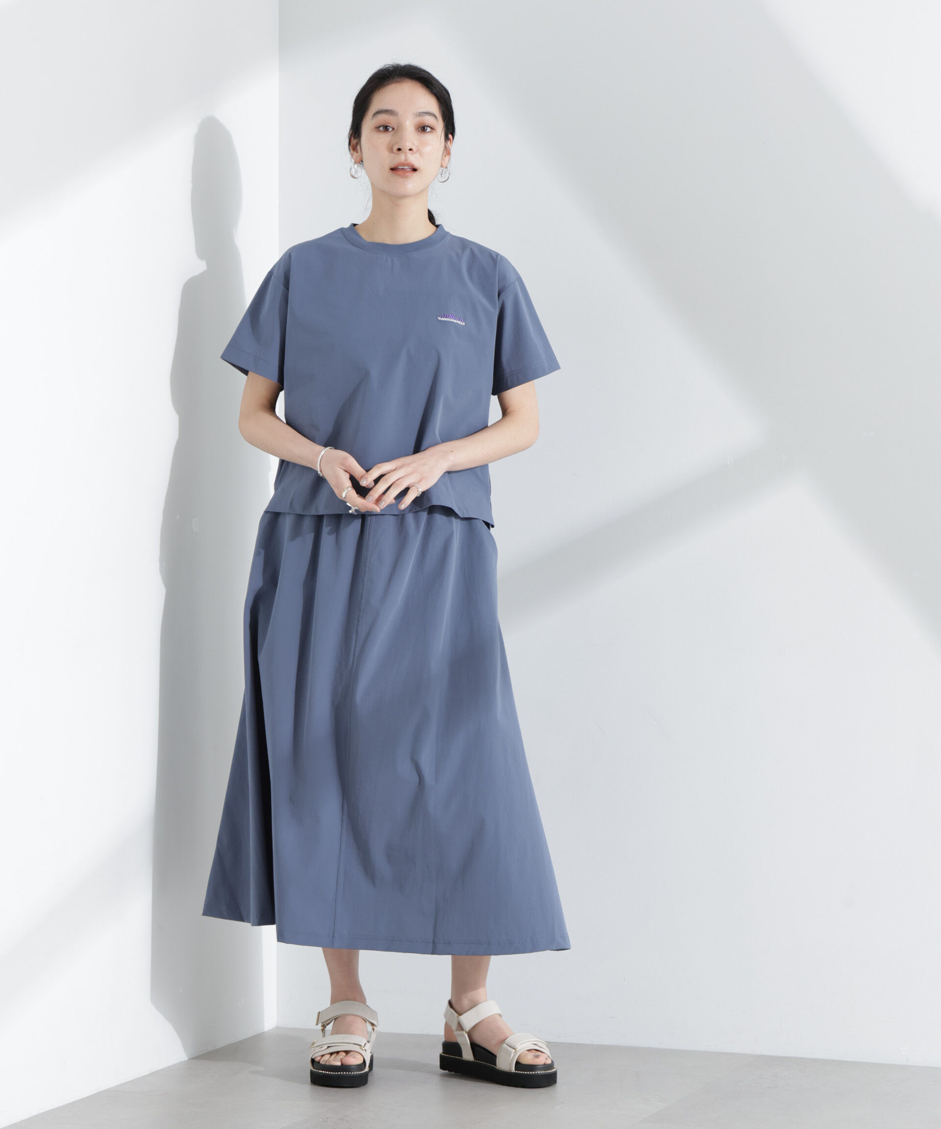 nano･universe「THOUSAND MILE/ショートスリーブTシャツ スカートセット」|スカート|