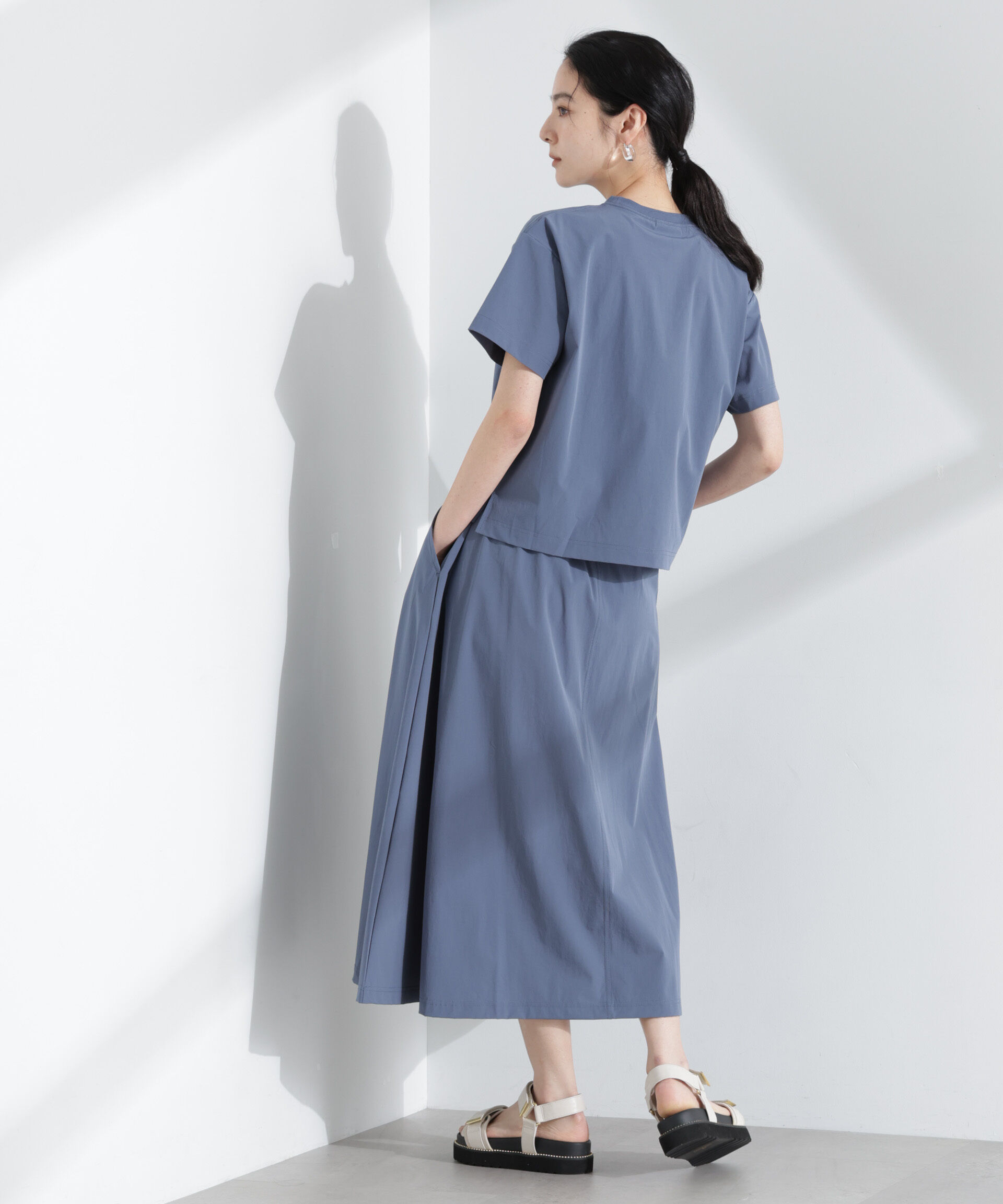 nano･universe「THOUSAND MILE/ショートスリーブTシャツ スカートセット」|スカート|