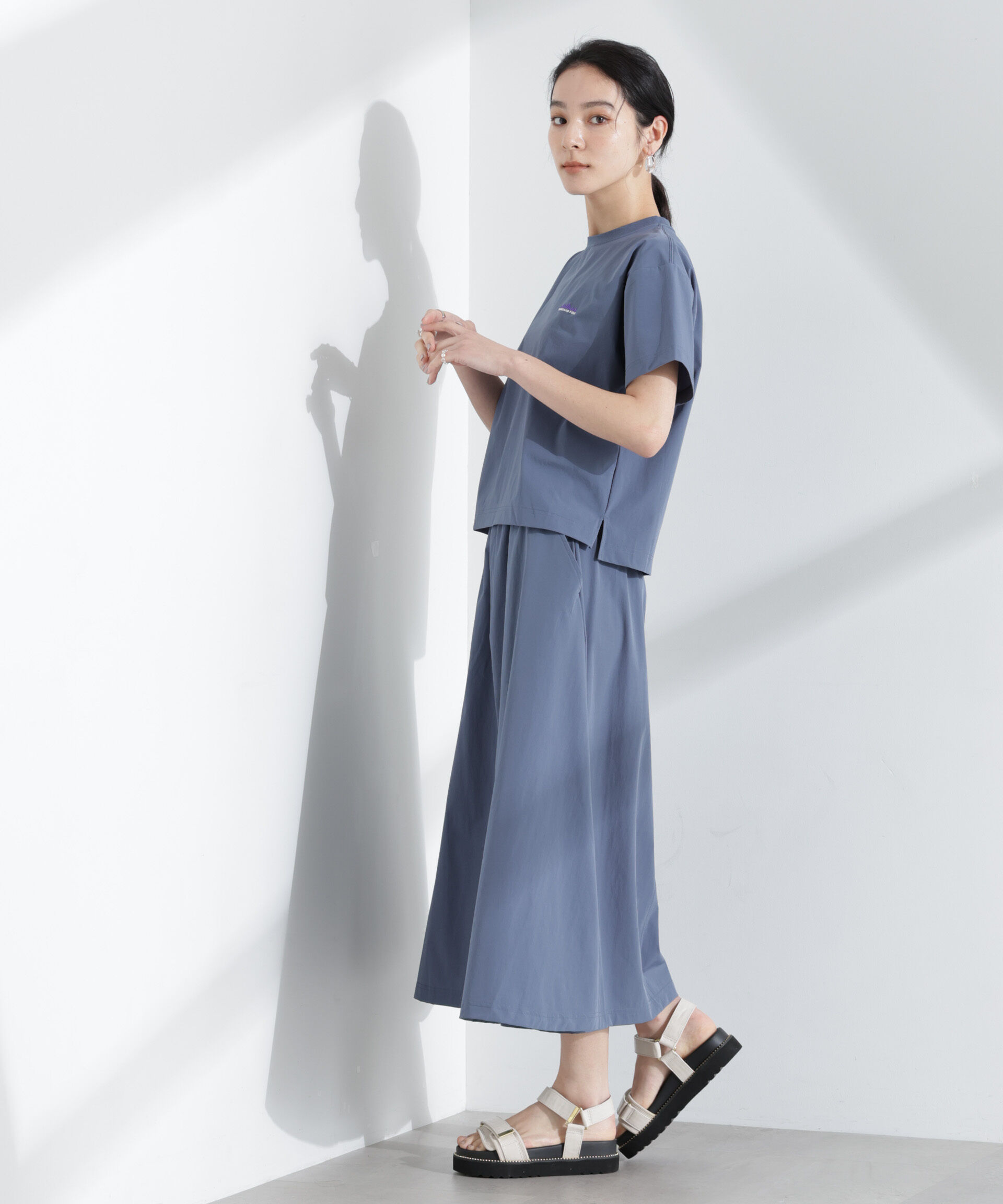 nano･universe「THOUSAND MILE/ショートスリーブTシャツ スカートセット」|スカート|