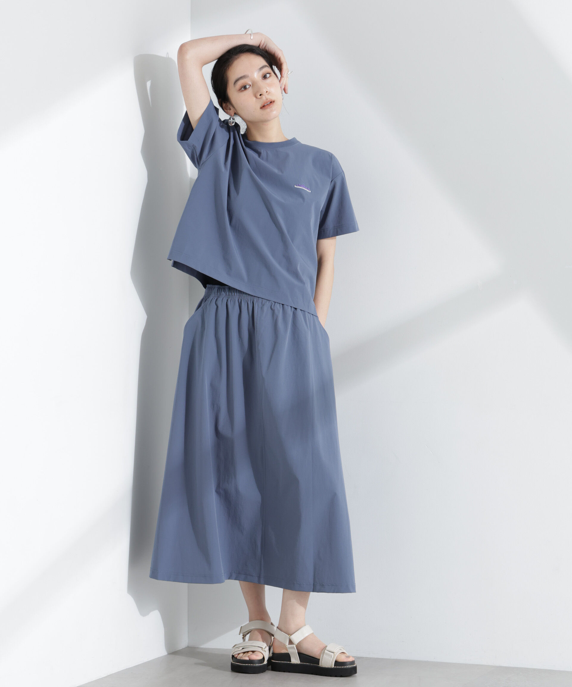 nano･universe「THOUSAND MILE/ショートスリーブTシャツ スカートセット」|スカート|