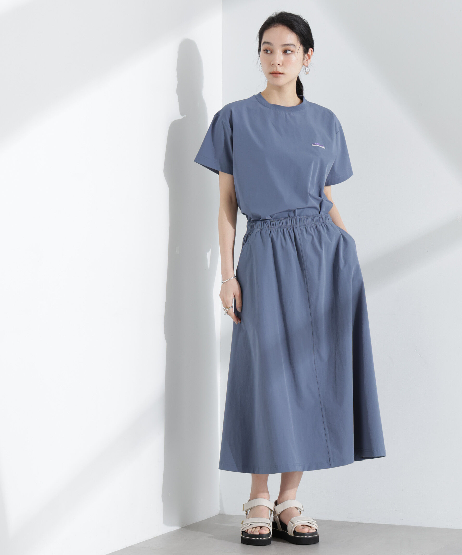 nano･universe「THOUSAND MILE/ショートスリーブTシャツ スカートセット」|スカート|