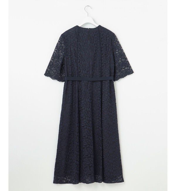 自由区「【洗える】フラワーリーフコードレース ワンピース」|ワンピース|