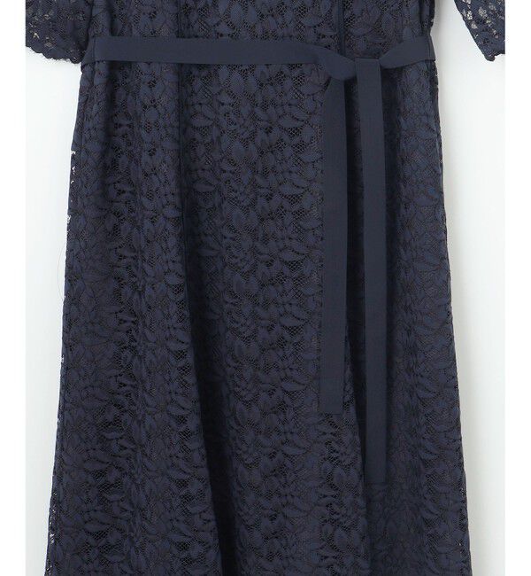 自由区「【洗える】フラワーリーフコードレース ワンピース」|ワンピース|