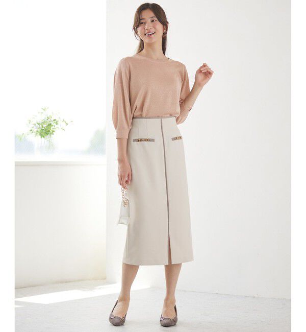 ANY SIS「【全方位 好印象】フェミニンブラウス&times;ビットタイトスカート セット」|スーツ|