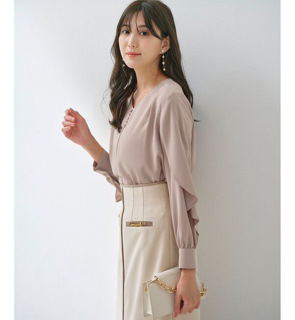 ANY SIS「【全方位 好印象】フェミニンブラウス&times;ビットタイトスカート セット」|スーツ|