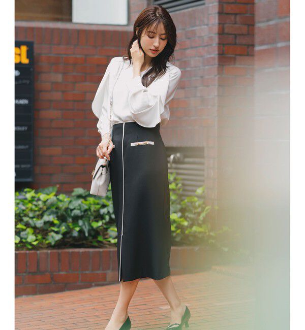 ANY SIS「【全方位 好印象】フェミニンブラウス&times;ビットタイトスカート セット」|スーツ|