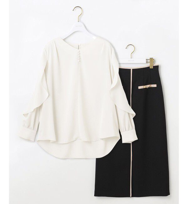 ANY SIS「【全方位 好印象】フェミニンブラウス&times;ビットタイトスカート セット」|スーツ|