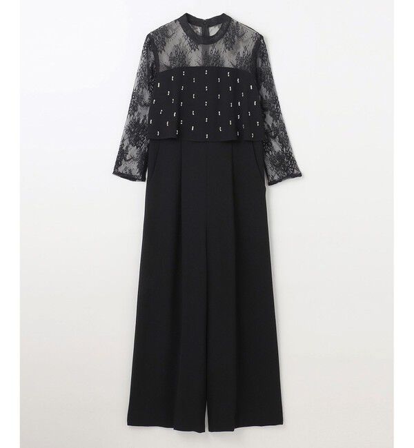 Diagram「刺繍ワイドサロペット」|オールインワン|ブラック