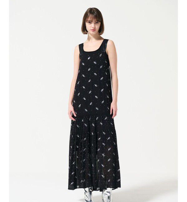 GRACE CONTINENTAL「フラワー刺繍ノースリーブワンピース」|ワンピース|