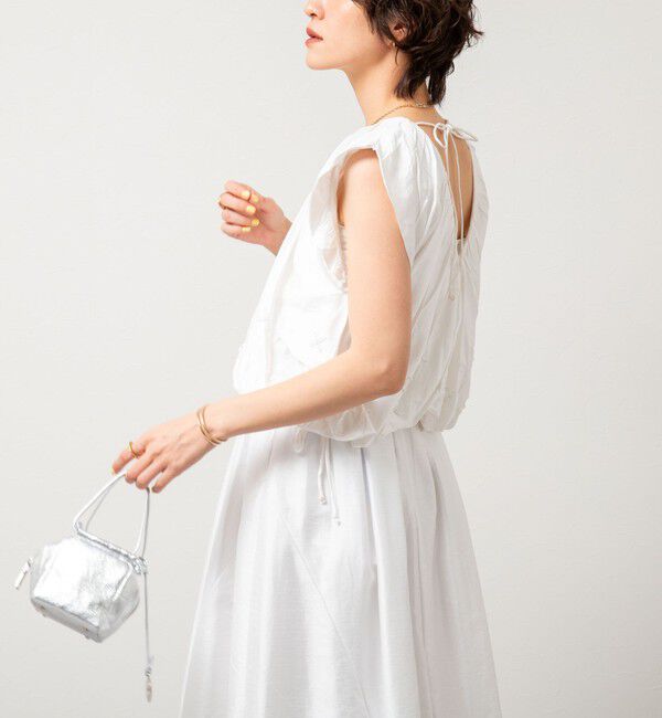 NOLLEY'S sophi「【MARILYN MOON/マリリーンムーン】beads motif taffeta balloon blouse」|シャツ・ブラウス|オフホワイト