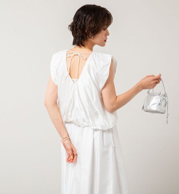 NOLLEY'S sophi「【MARILYN MOON/マリリーンムーン】beads motif taffeta balloon blouse」|シャツ・ブラウス|