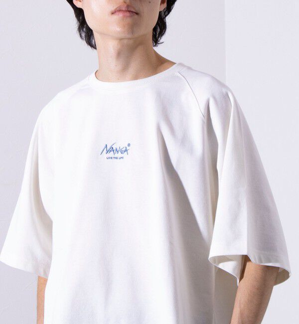 GLOSTER「【NANGA&times;GLOSTER】別注 ボックスロゴ バックプリント ラグランTシャツ」|Tシャツ・カットソー|